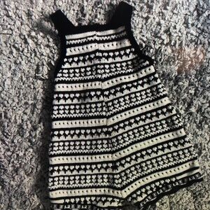 Black and White Kids Romper
